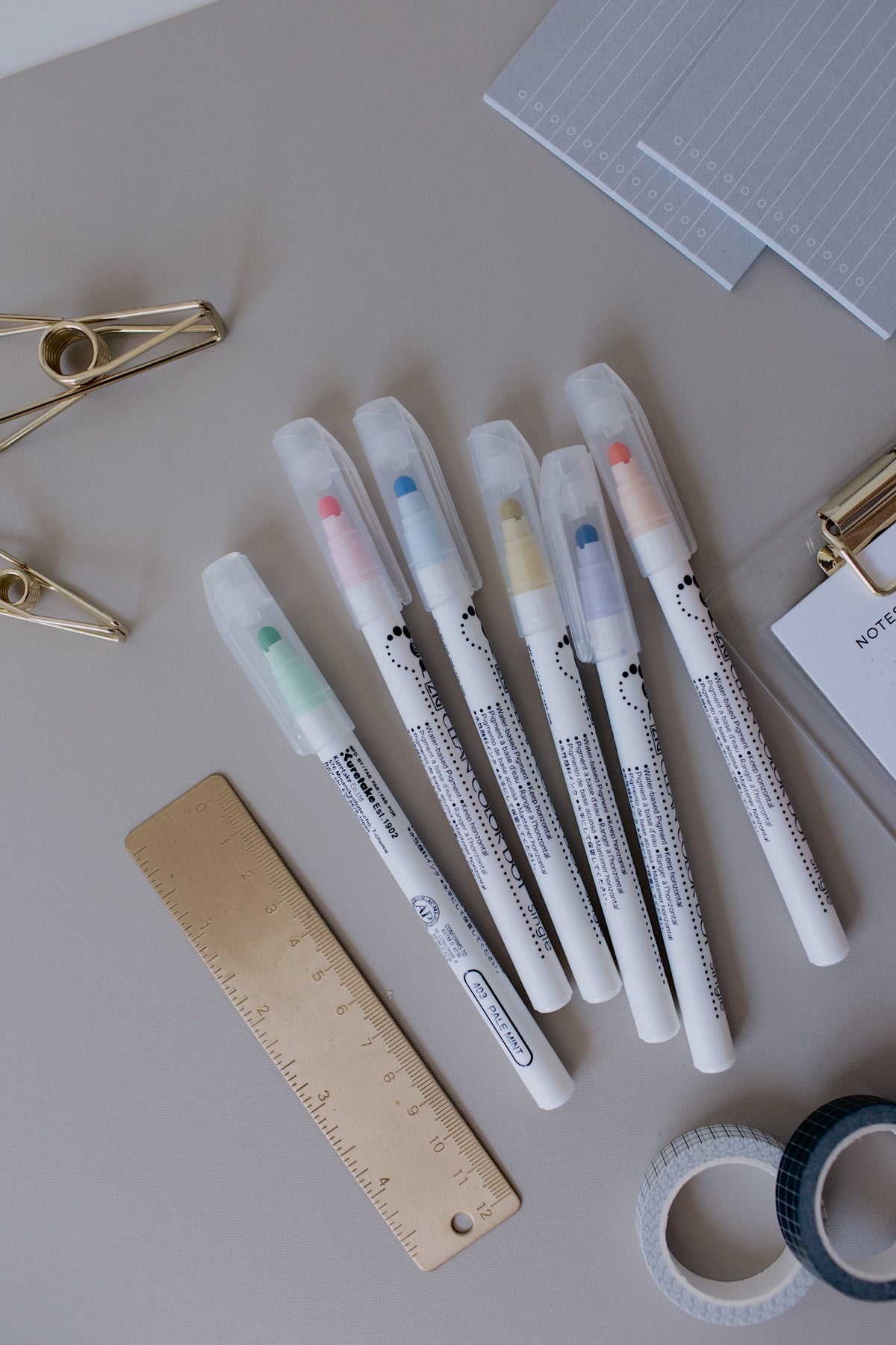 Kuretake Clean Color Dot Single 6 Color Set – Tokyo Pen Shop