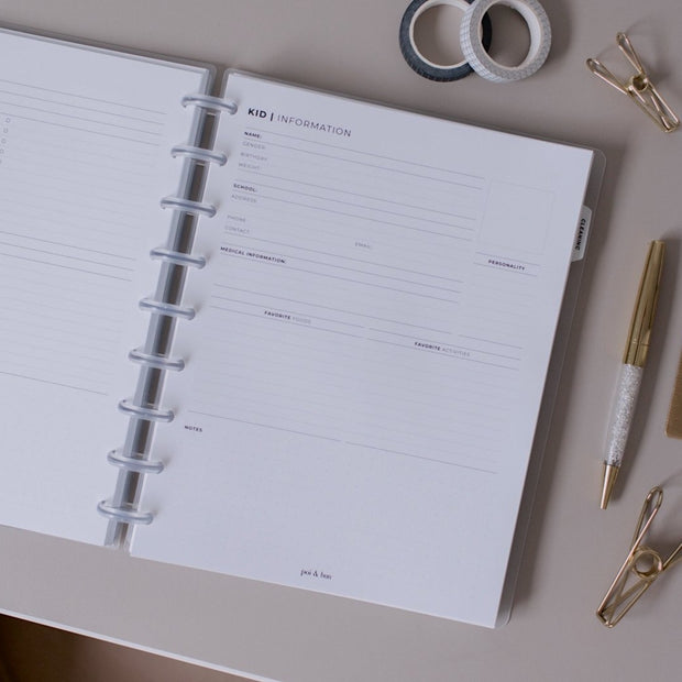 Family Planner Inserts // Classic Happy Planner