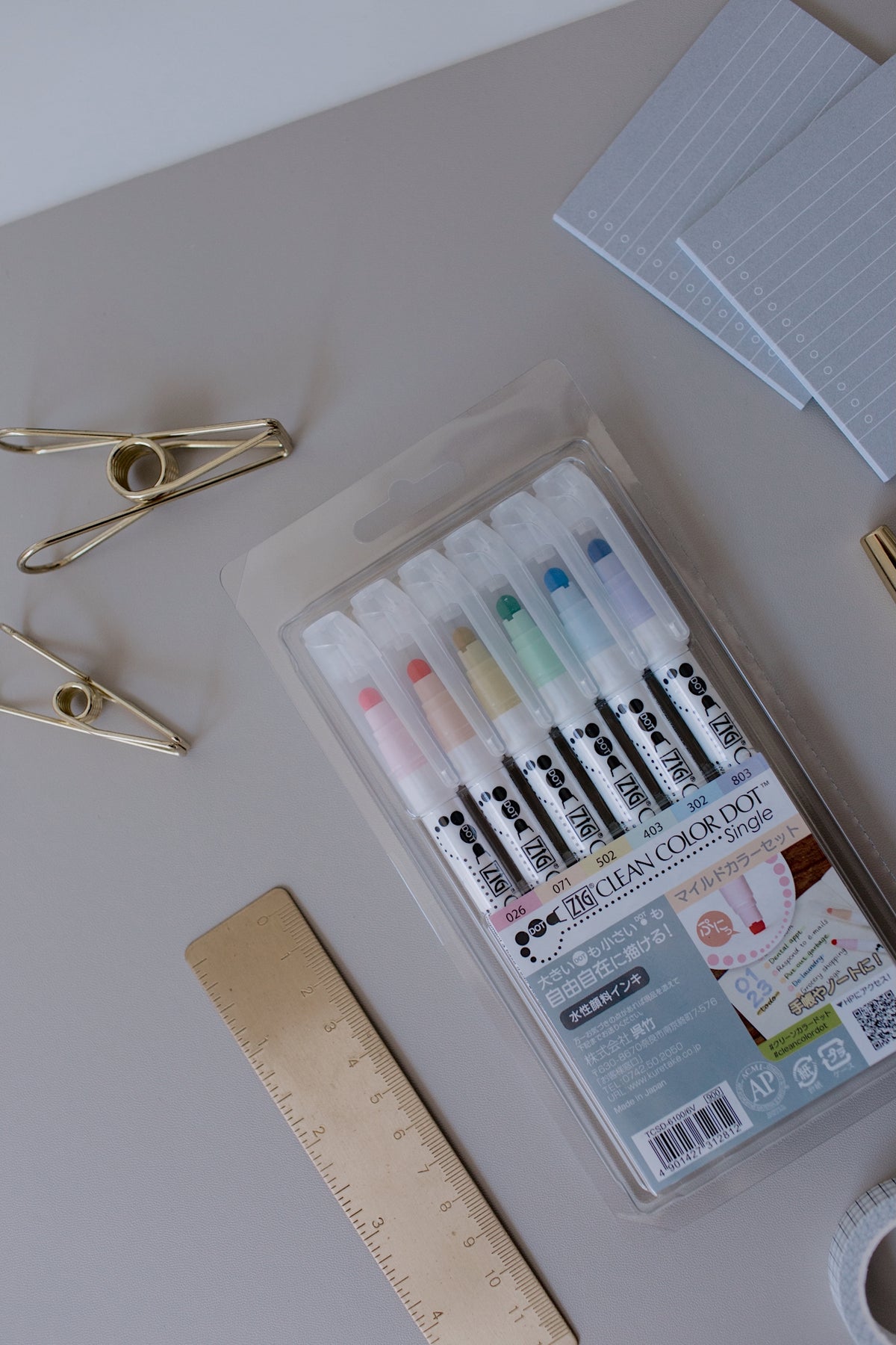 Kuretake Clean Color Dot Single 6 Color Set – Tokyo Pen Shop