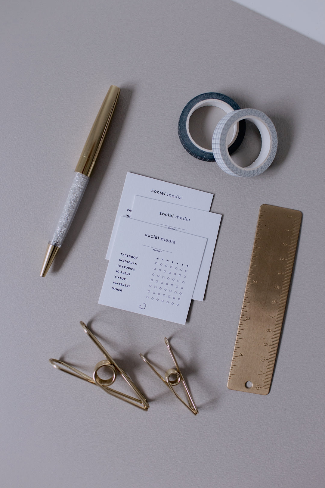 Social Media Tracker Journaling Card (Set of 10)