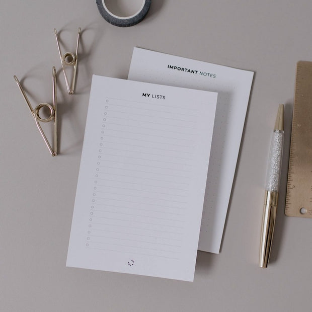 Note + List Sticky Note Set