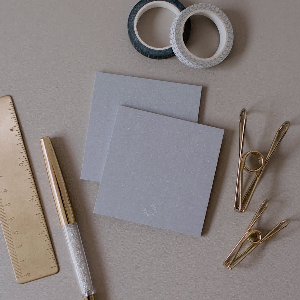 Grey Dotted Notes Sticky Notes - 2 Pack