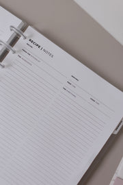 Recipe Planner Inserts // Classic Happy Planner