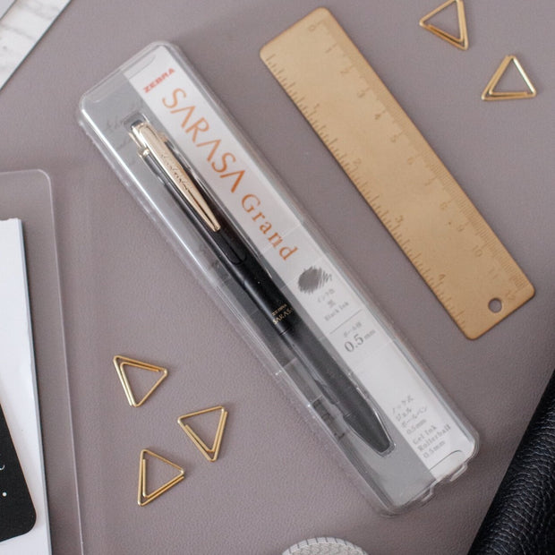 Zebra Sarasa Grande Vintage Gel Pen in Matte Black
