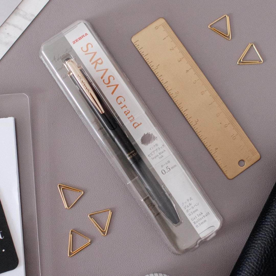 Zebra Sarasa Grande Vintage Gel Pen in Sepia Black