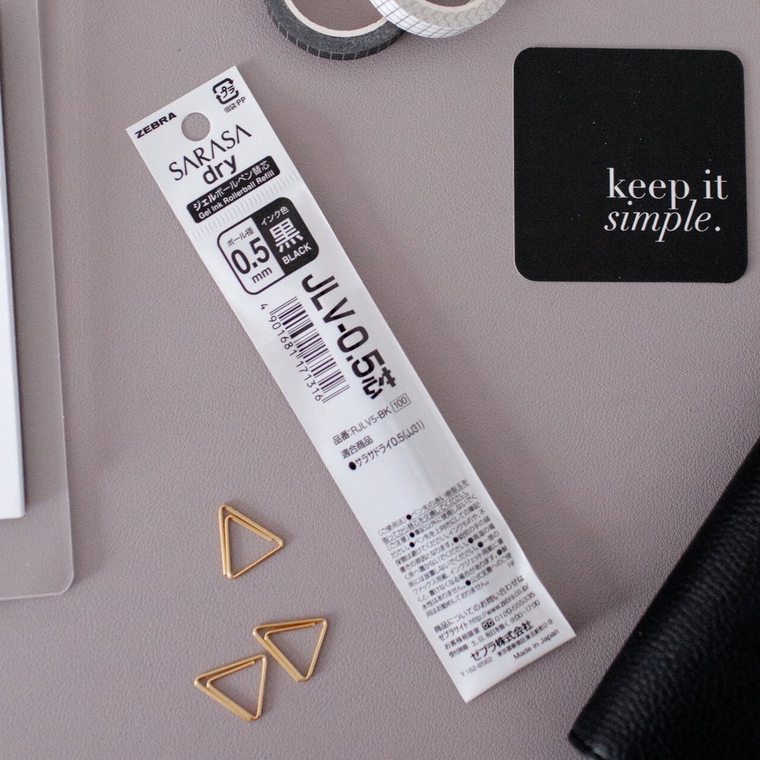 Zebra Sarasa Dry Gel Pen Refill (0.5mm) in Black