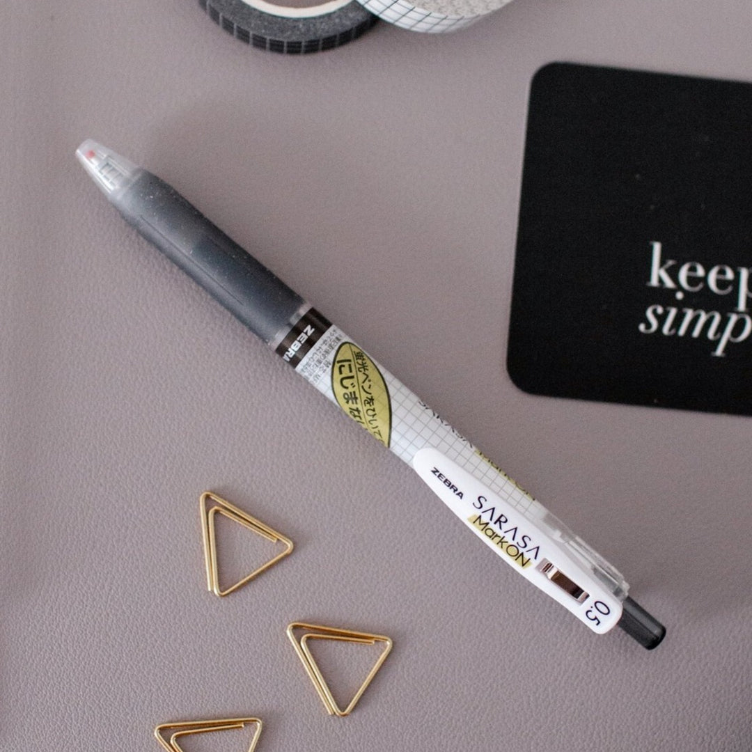 Zebra Sarasa Mark On Gel Pen in Black (0.5mm)
