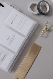 Essentials Text Frosted Tab Dividers // Half Letter Discbound