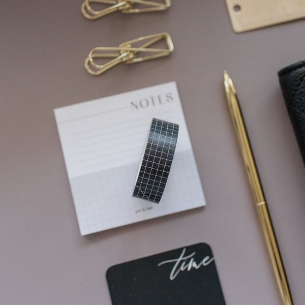 Washi Tape - Black Grid