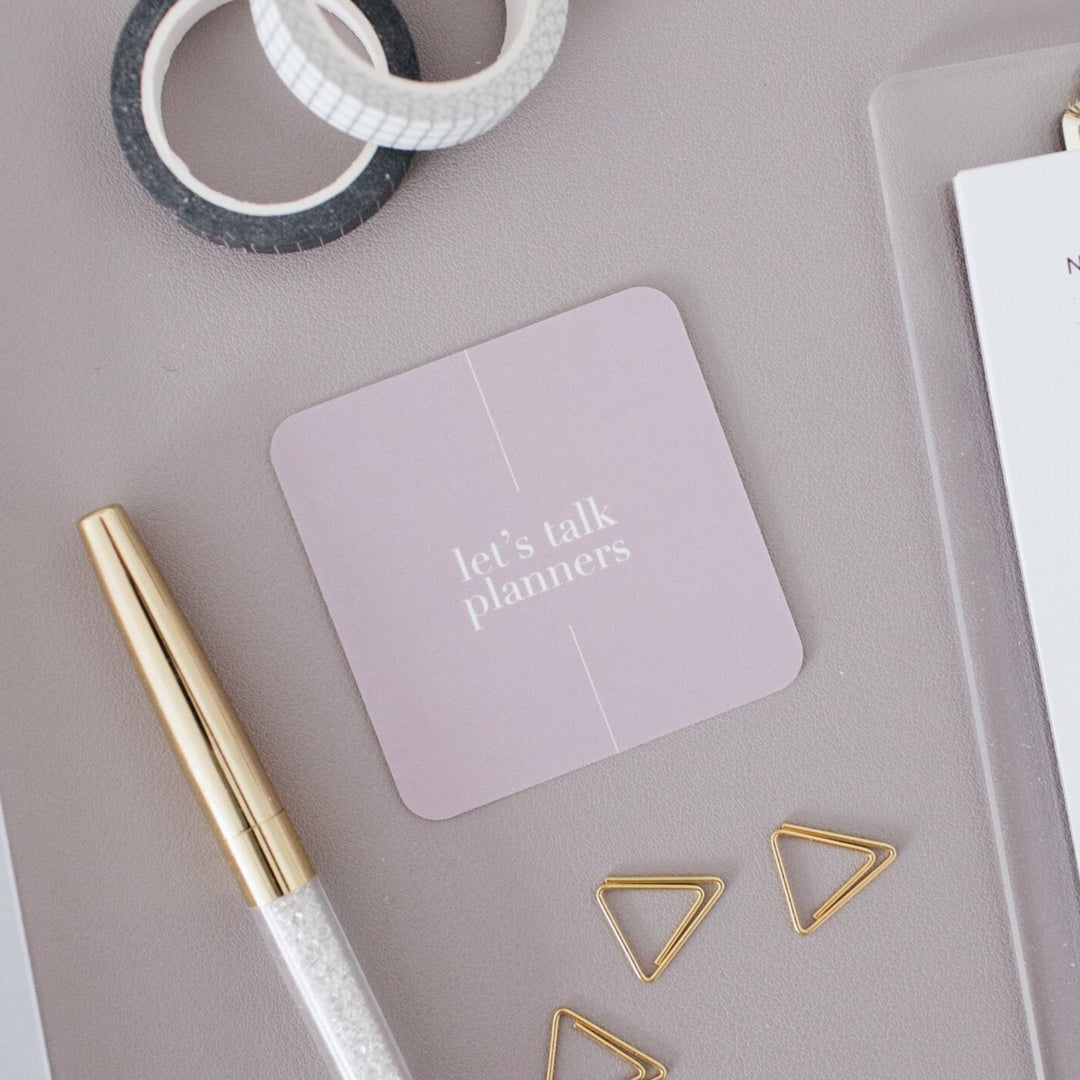 Let's Talk Planners Note Card