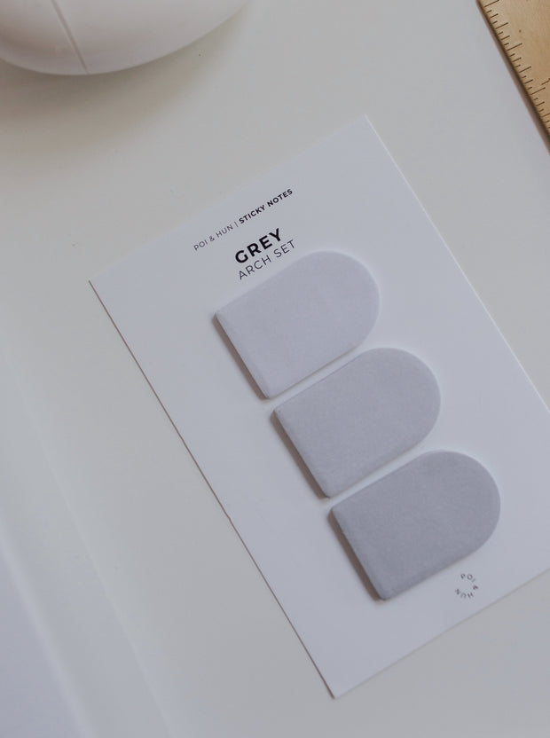 Arch Trio Sticky Note Set - Grey