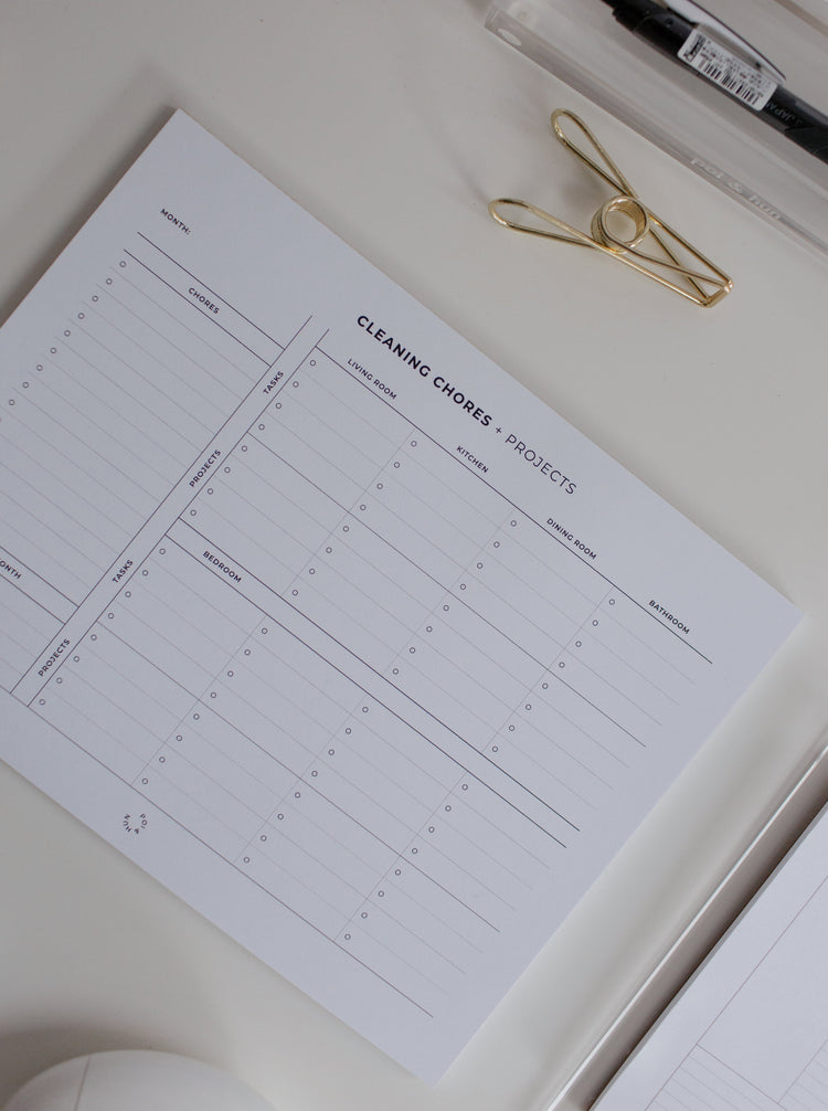 Claeners Notes Cleaning + Chores Notepad | Classic Happy Planner – Poi & Hun