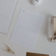 Lists (4 Column) Planner Insert | Master Notebook
