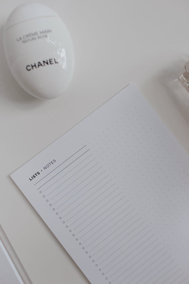 Lists + Notes Planner Insert | Master Notebook
