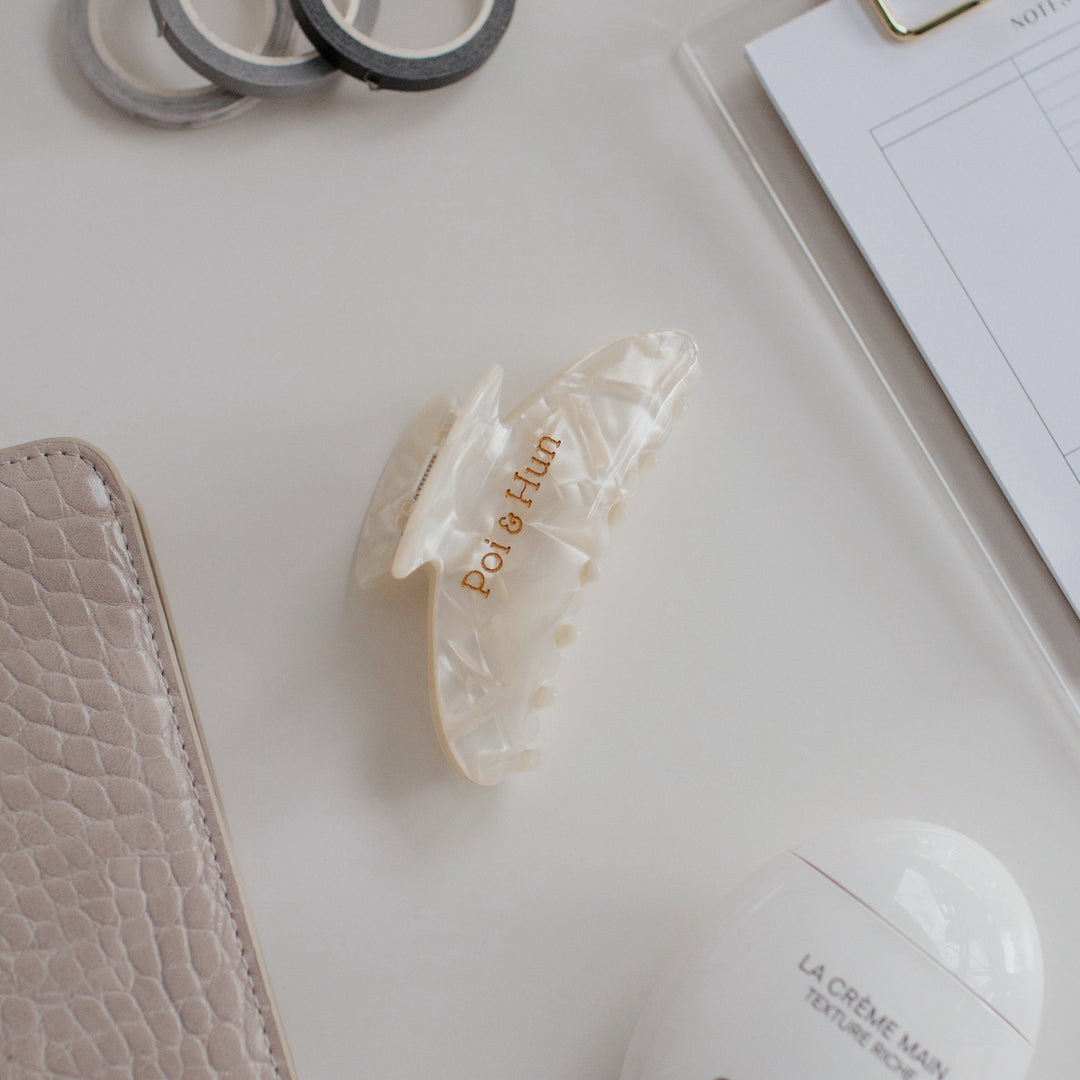 Hair Claw Clip - White