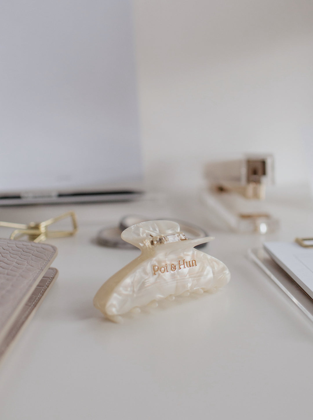 Hair Claw Clip - White