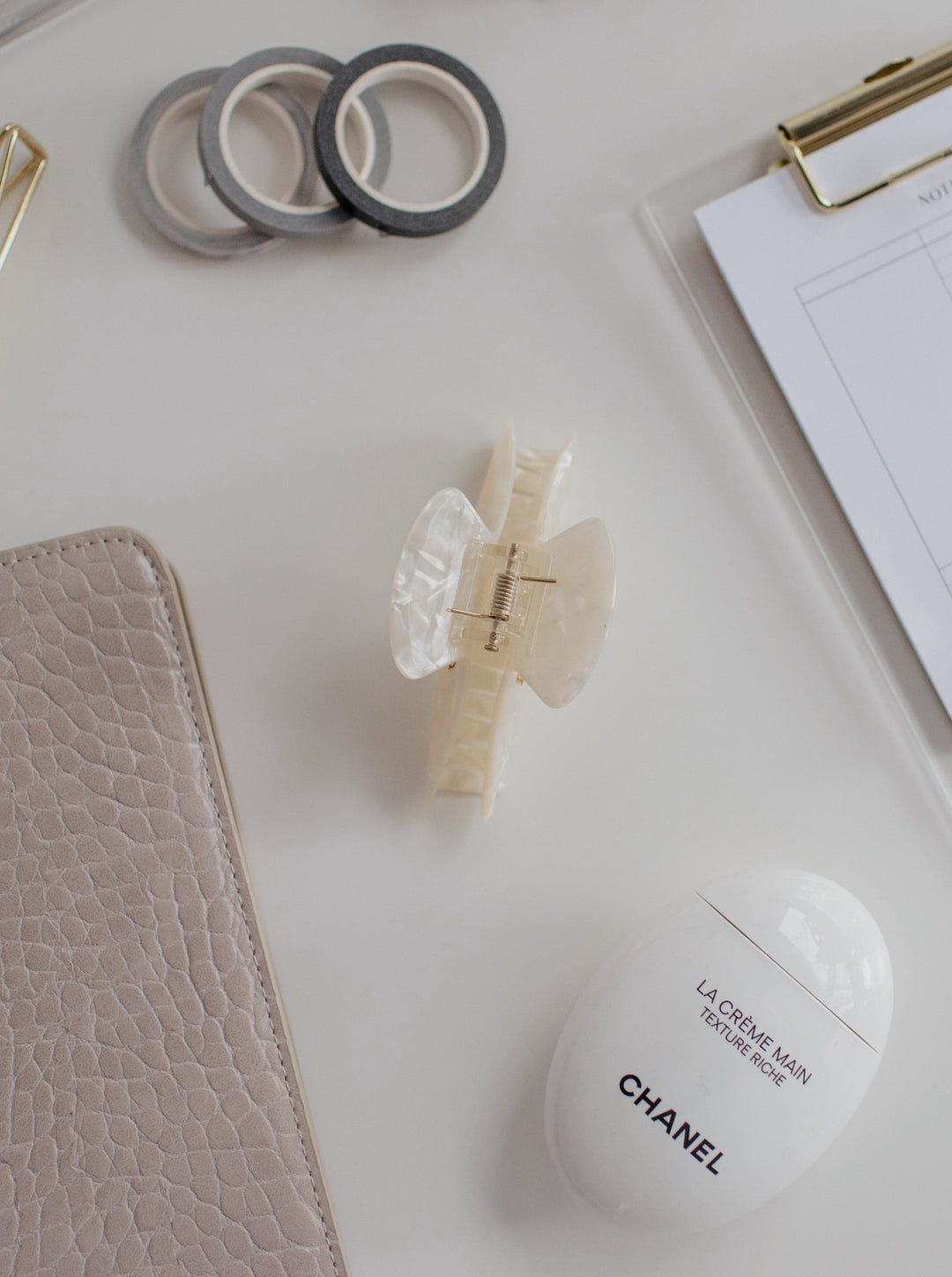 Hair Claw Clip - White