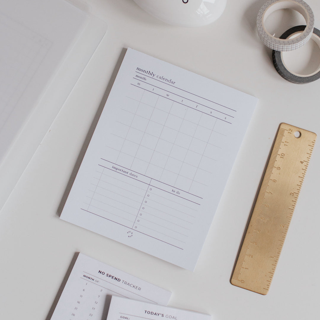 Monthly Notepad | For Clipboard
