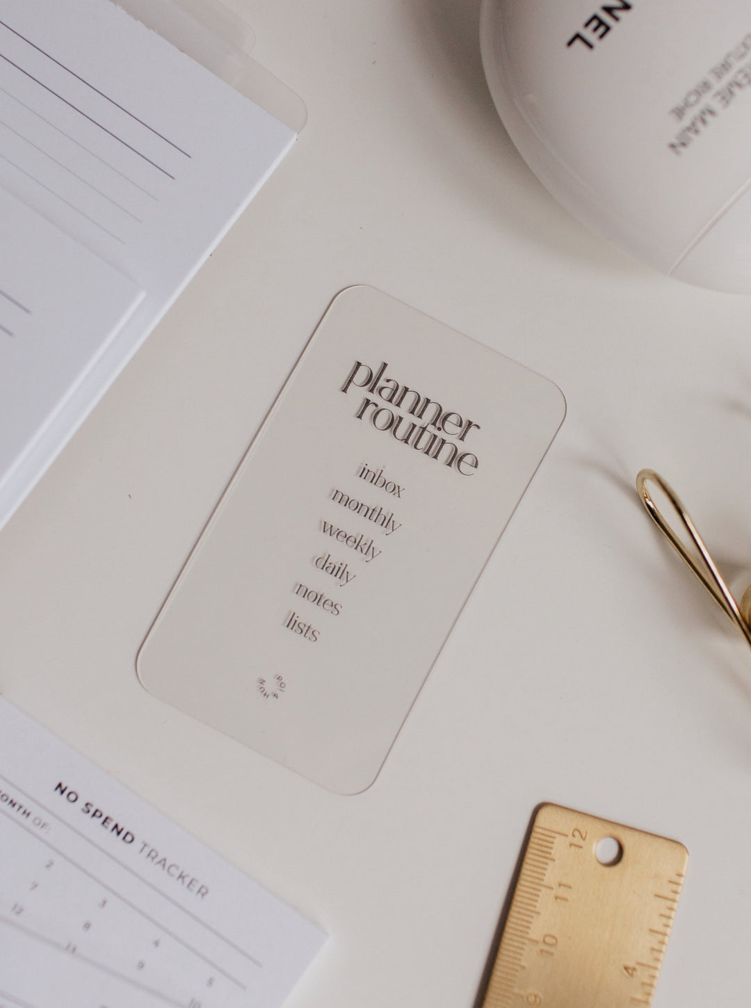 Planner Routine Clear Card