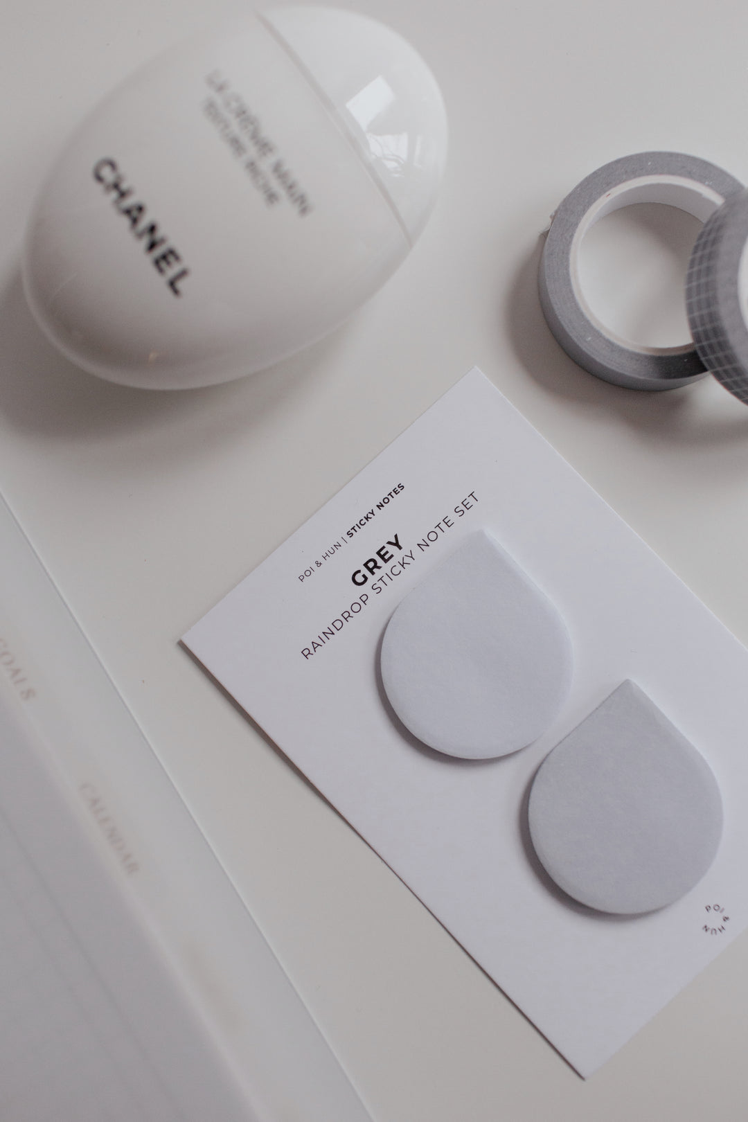 Raindrop Sticky Note Set - Grey