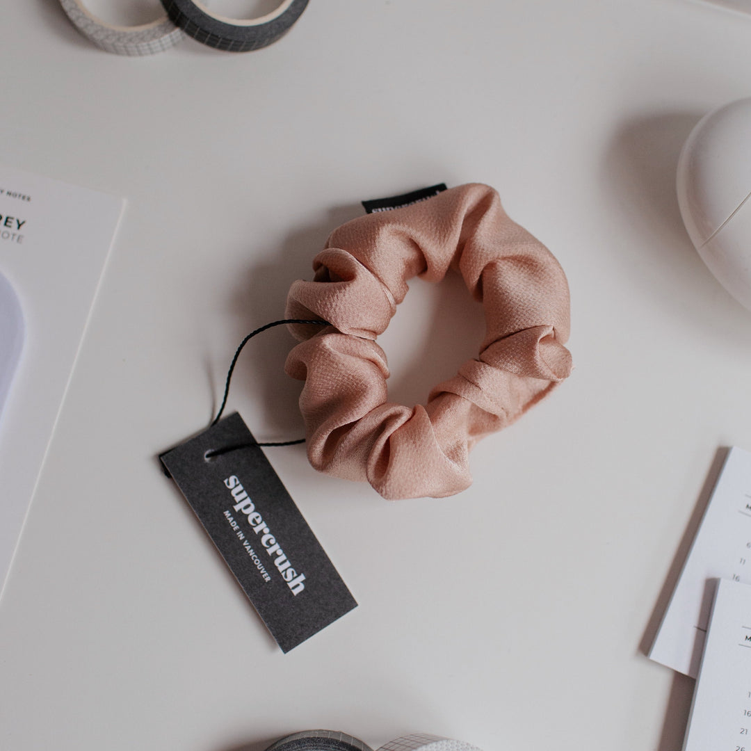 Blush Satin Scrunchie