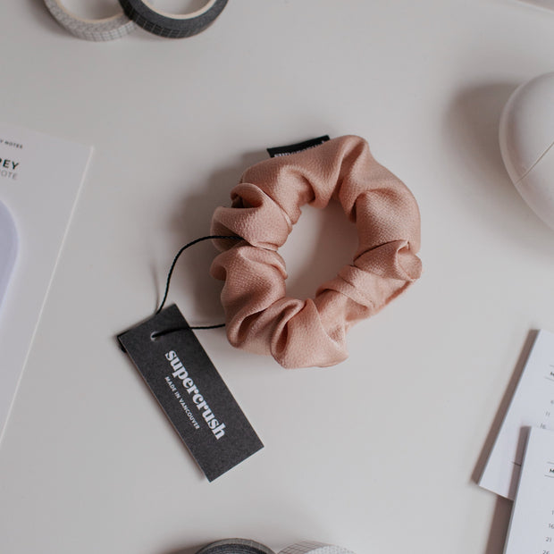 Blush Satin Scrunchie